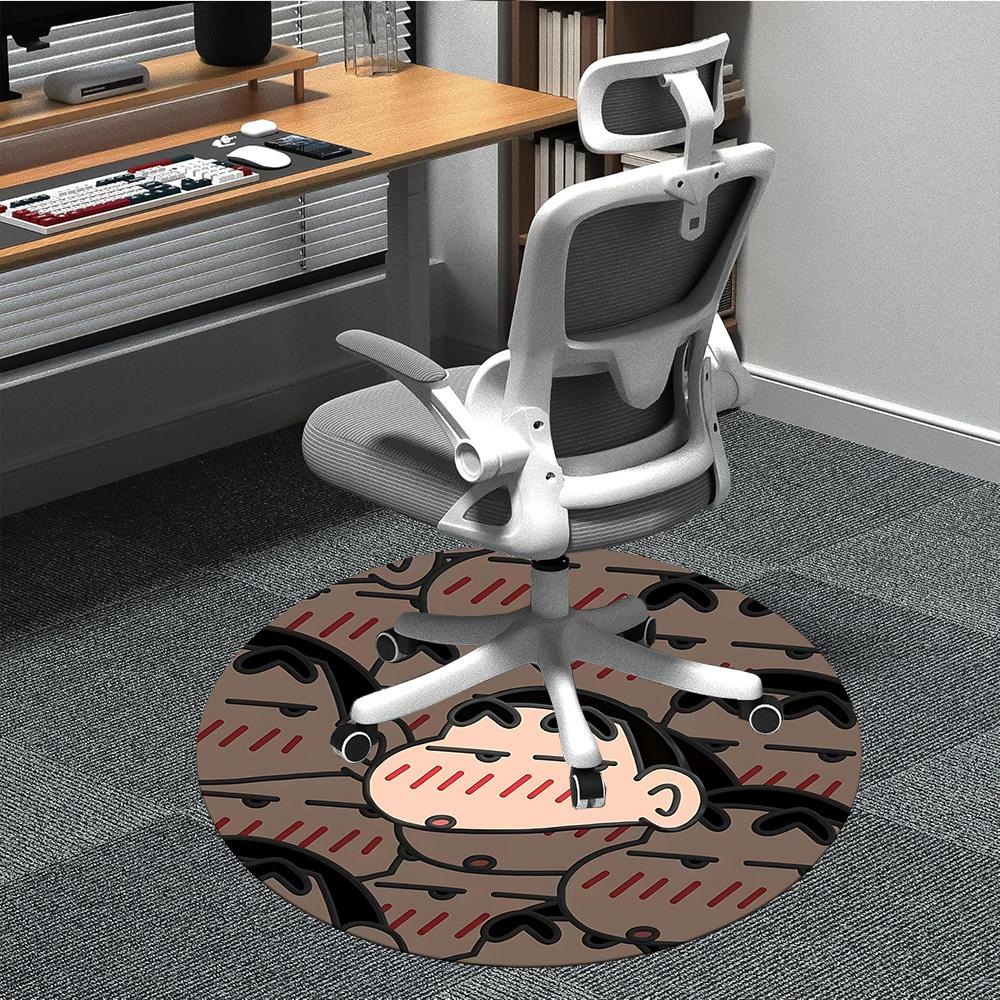 1PC Crayon Shin-chan Office Round Rug, Non-slip, Soft and Durable Office Rug for Interior Decoration, Perfect for Office yy250915093