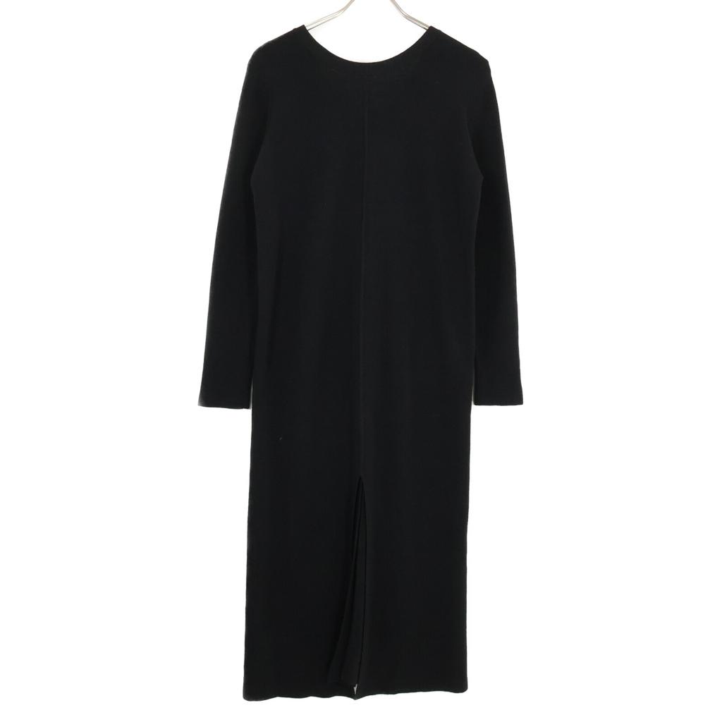 1er Arrondissement B1084AKA408 Back Slit Knit Long Tops 38 blackUsed