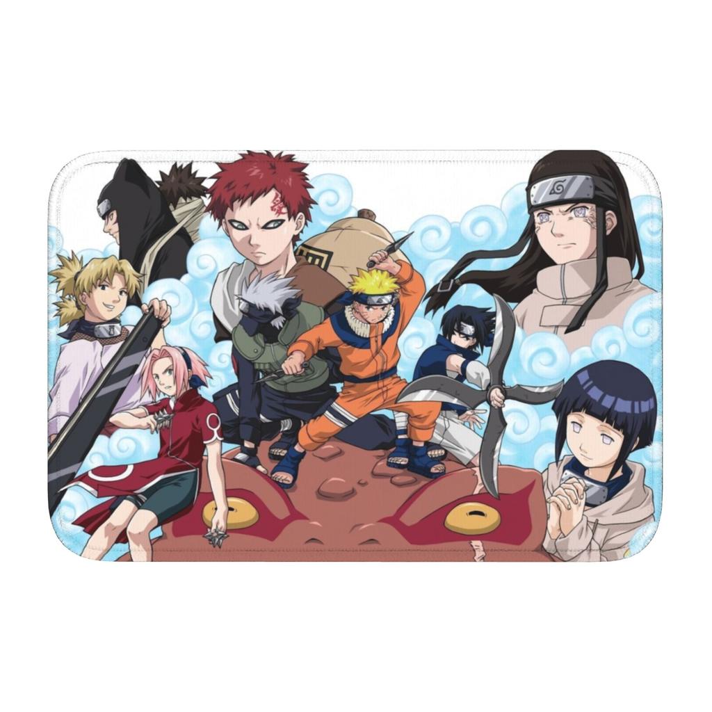 Custom Anime N-Narutoes Doormat Non-Slip Entrance Welcome Kitchen Bathroom Floor Door Mat Toilet Living Room Carpet Rug