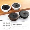 6Pcs Black Zinc Alloy Cable Hole Covers Desk Wire Grommets Organizers for Computer Office Desk Cable Management