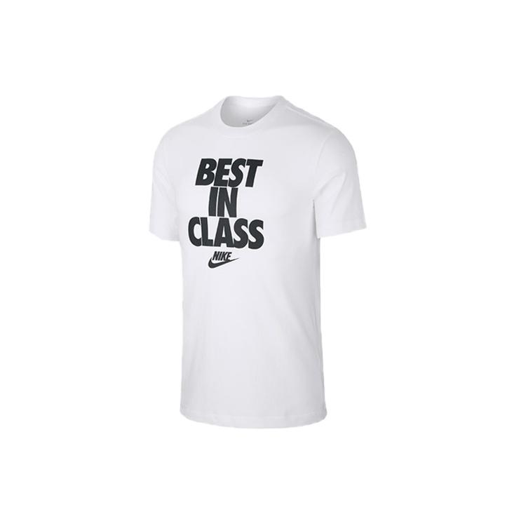 Nike Sportswear Alphabet Printing Short Sleeve White Men s BV7531-100 M