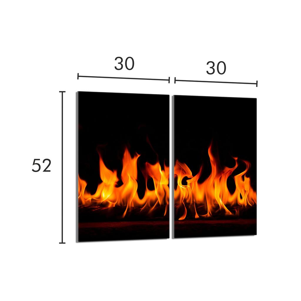 Glass Hob Protector 2x30x52 Fire
