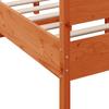 Vidaxl Bed Frame Without Mattress, Waxed Brown, 120X190 Cm, Pine