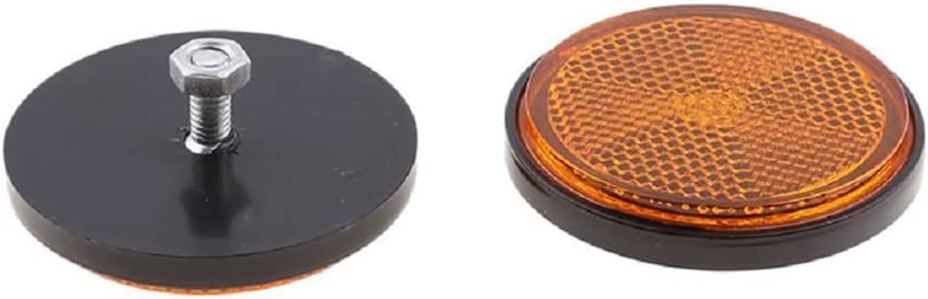 Orange Reflector Motorcycle Round 2 Pack Protector Reflector Plastic Car Bicycle Ship Truck Motorcycle
