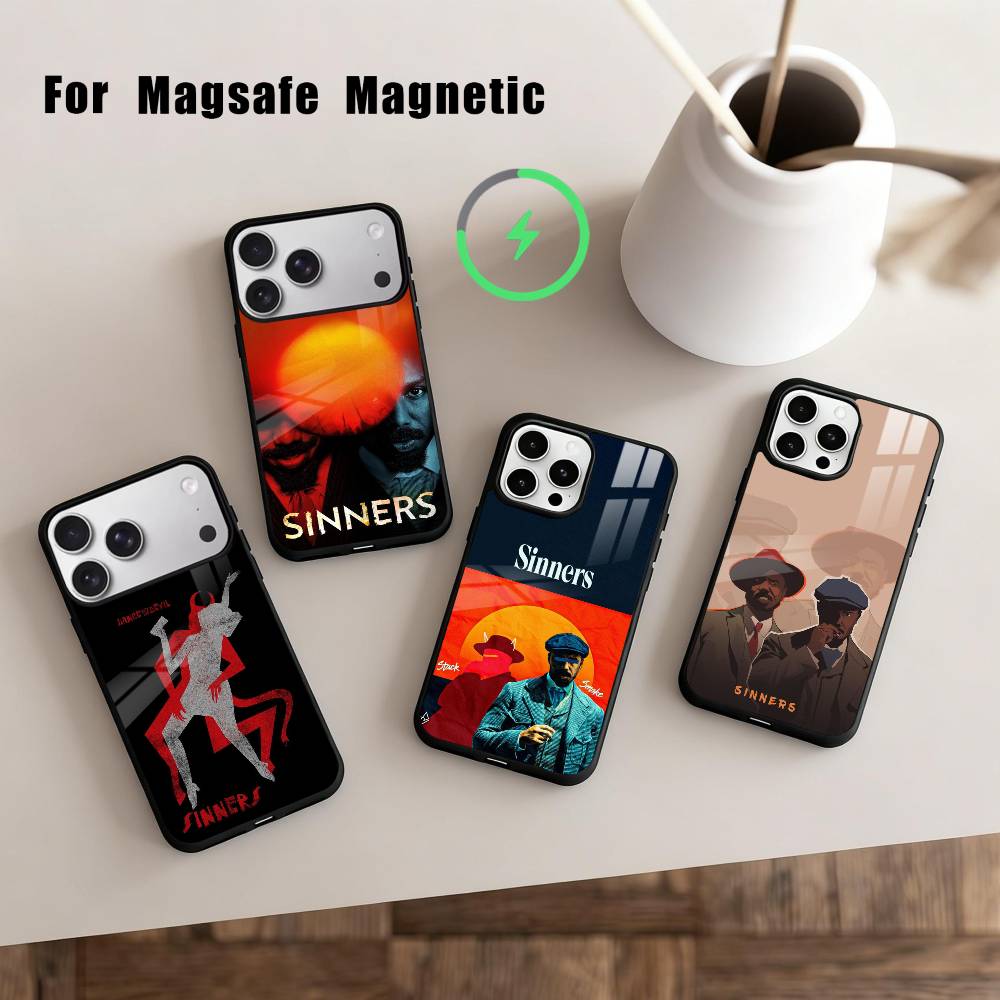 S-Sinners M-Movie-E W-Wallpaper Phone Case For iPhone 17,16,15,14,13,12,Plus,Pro,Max for Magsafe Magnetic Wireless Charging