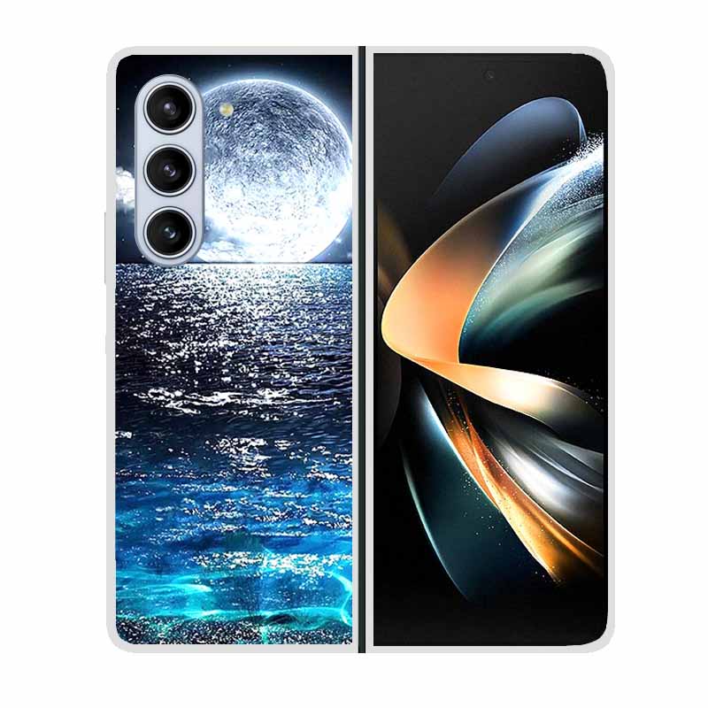 For Samsung Galaxy Fold 6 Case Cool Space Animal Clear Hard Phone Cases for Galaxy Z Fold6 5G 2024 Back Cover Zfold6 Shells Capa