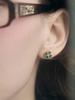 Rosemont Silver Green Clover Earrings Ra24C29A