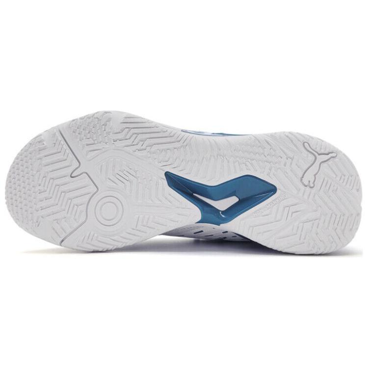 Puma Solarflash 3 Low Top Badminton Shoes Unisex White Blue 107850-02