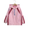 Girls Kids Fleece Lined Hooded Windbreaker Long Sleeve Casual Outerwear Jacket