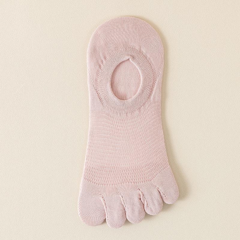 Boat Socks, Invisible Socks, Women's Summer Thin Five-finger Socks, Women's Mesh Anti-slip Shallow Mouth Boat Socks, Boneless Women's Socks