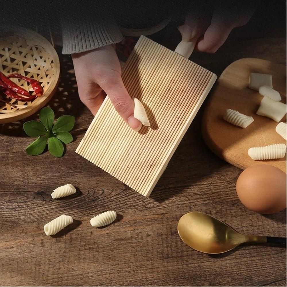 Practical Wooden Wooden Noodles Board Macaroni Making Baking Tools Gnocchi Roller Handmade Pasta Paddle Board