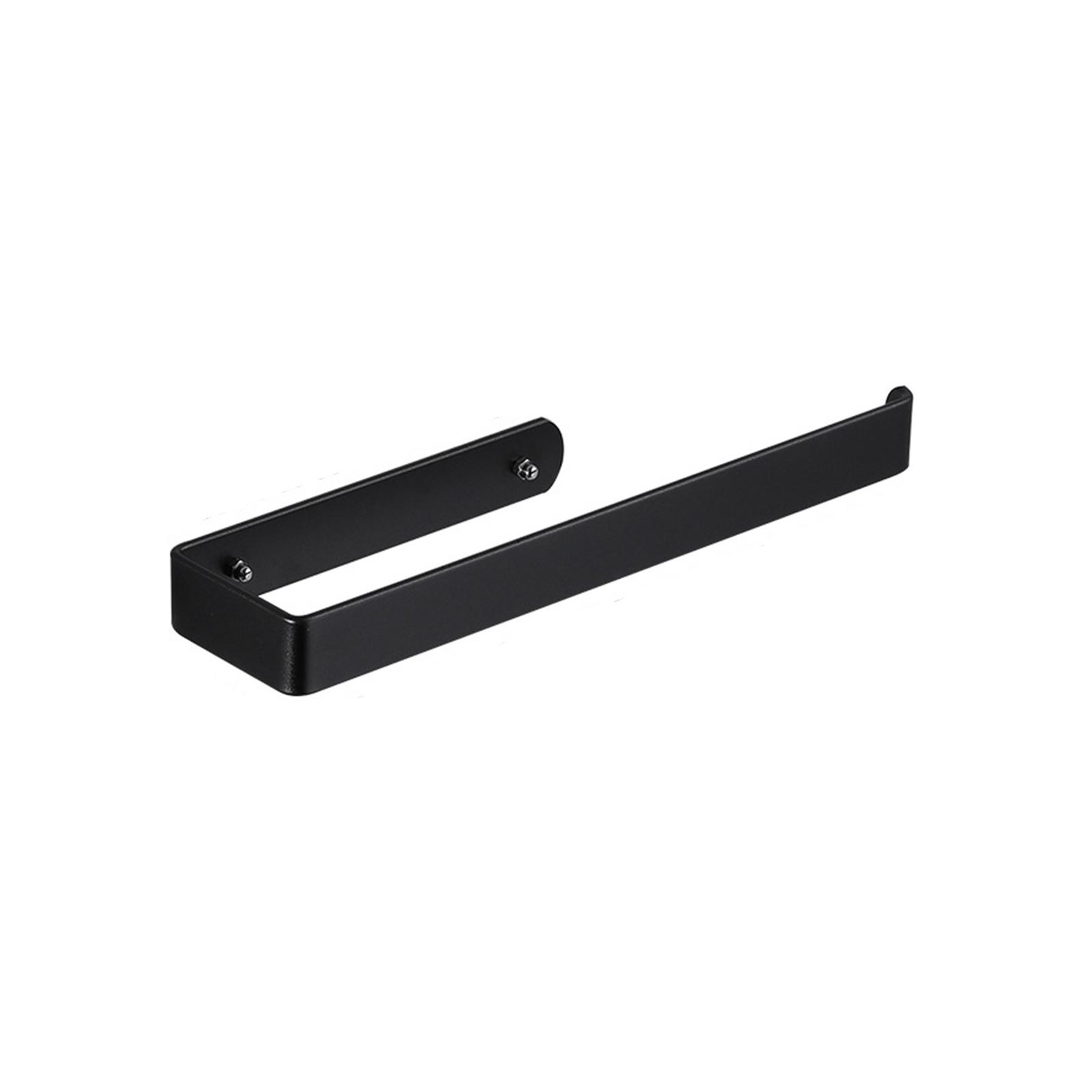 

Держатель для бумажных полотенец самоклеящийся или сверлящий, черная вешалка для бумажных полотенец под шкафом для кухни, модернизированный алюминиевый держатель для кухонных полотенец, зажигалка One Size чёрный