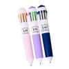 3/6Pcs 10-Color-in-1 Pen Ballpoint Pen 0.8MM Tip Retractable Multicolored Pen for Daily Journaling Note Taking Drawing