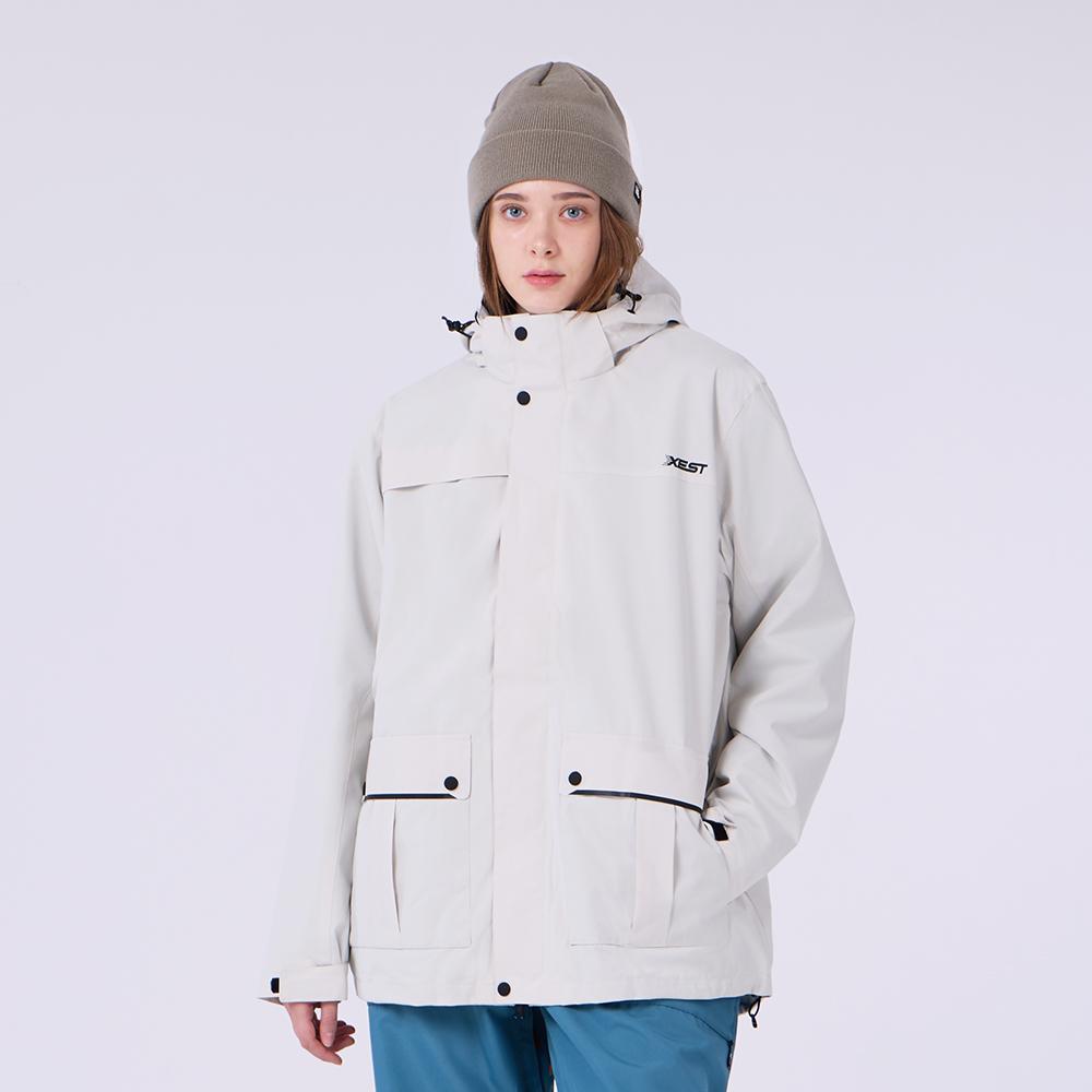 Xest 3-In-1 Snowboard Jacket White