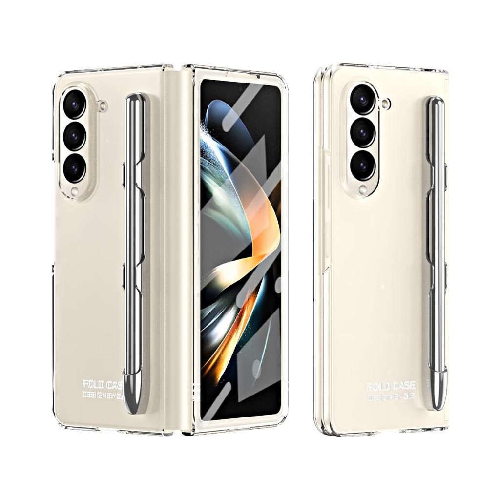 360 Full Box Poszycie Pokrowiec na zawiasy do Samsung Galaxy Z Fold 5 z uchwytem na długopis Odporny na wstrząsy pancerz Osłona ochronna Z Fold 4 3 Osłona ochronna