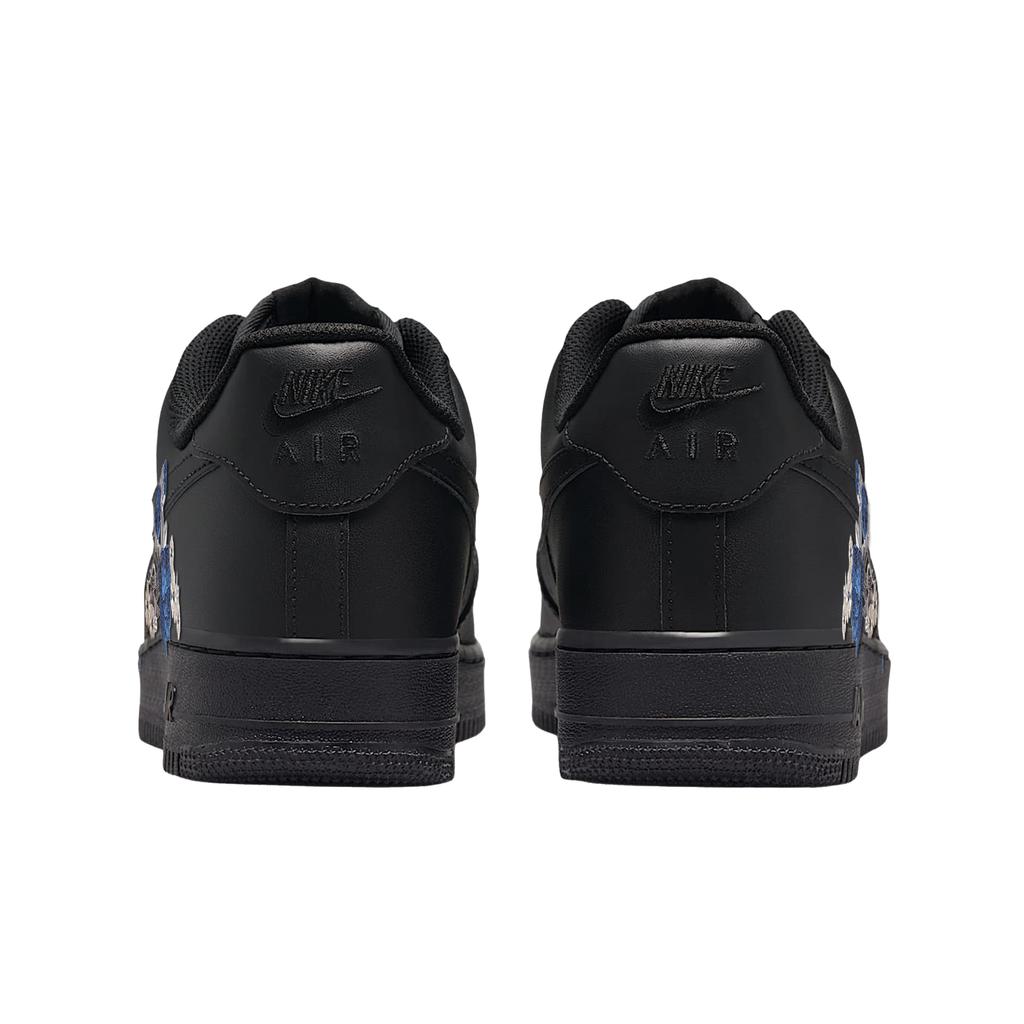 Nike Air Force 1 Abrasion Resistant Height Increasing Low Top Skateboard Shoes Unisex Black White Blue CW2288-001(Team577-S-BOX)