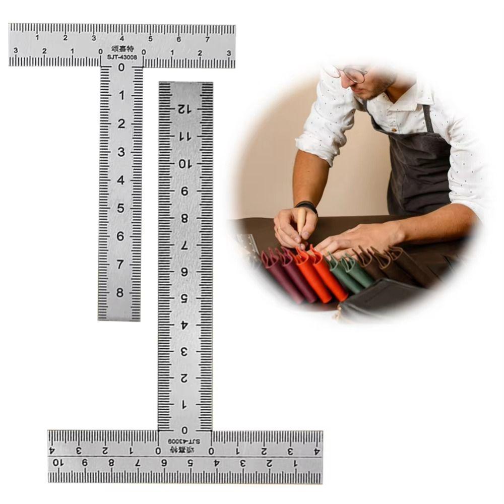 Measuring Tool Right Angle Ruler Precision Mini Framing Ruler Versatile T-Shaped Ruler Building