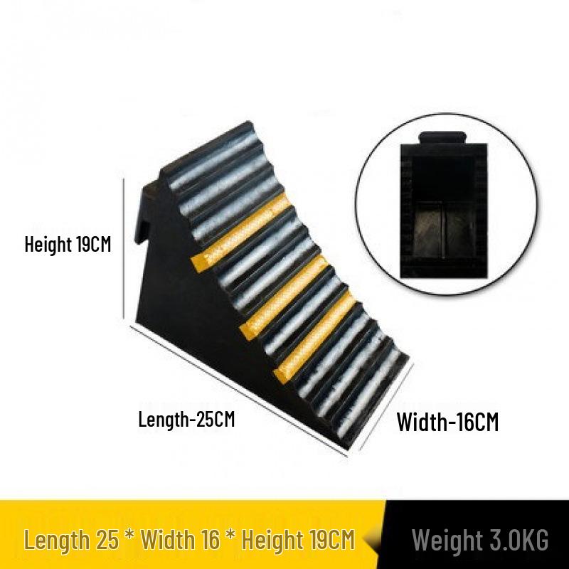 Portable Anti-Slip Rubber Wheel Chocks | Car & Truck Triangle Ramp Stoppers