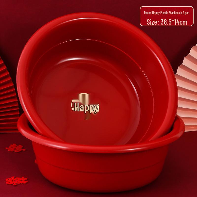 Свадебное приданое красный набор для умывания - Свадебные принадлежности для семьи невесты