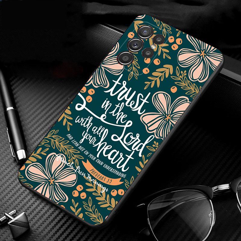 Phone Case for Samsung S26 S25 S24 S23 S22 Ultra S23 S22 S25 Plus S24 FE S26Edge Bible Verse Jesus Christian Case