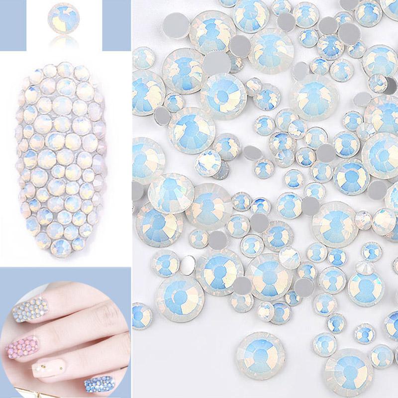 

350 шт. дизайн ногтей плоские ногти снежный белок стекло кристалл цвет алмаз аксессуары подвески для ногтей 3D дизайн ногтей декор для ногтей Блеск Diy драгоценные камни белый