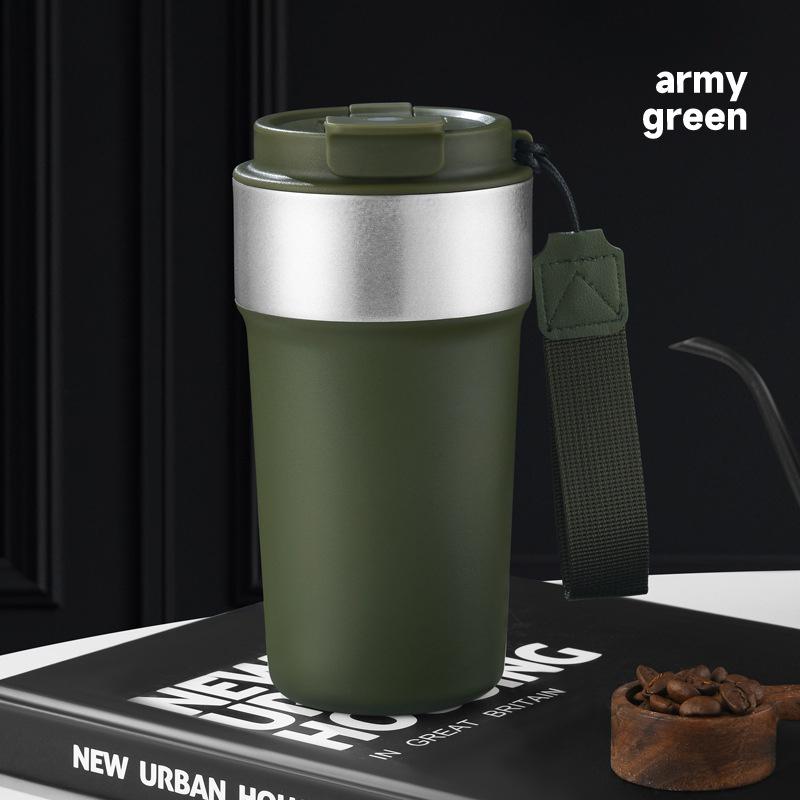 JUSTINLAU 17oz Coffee Cup Stainless Steel Double-layer Vacuum Thermos Insulated Coffee Bottles Keep Hot and Cold Portable Travel