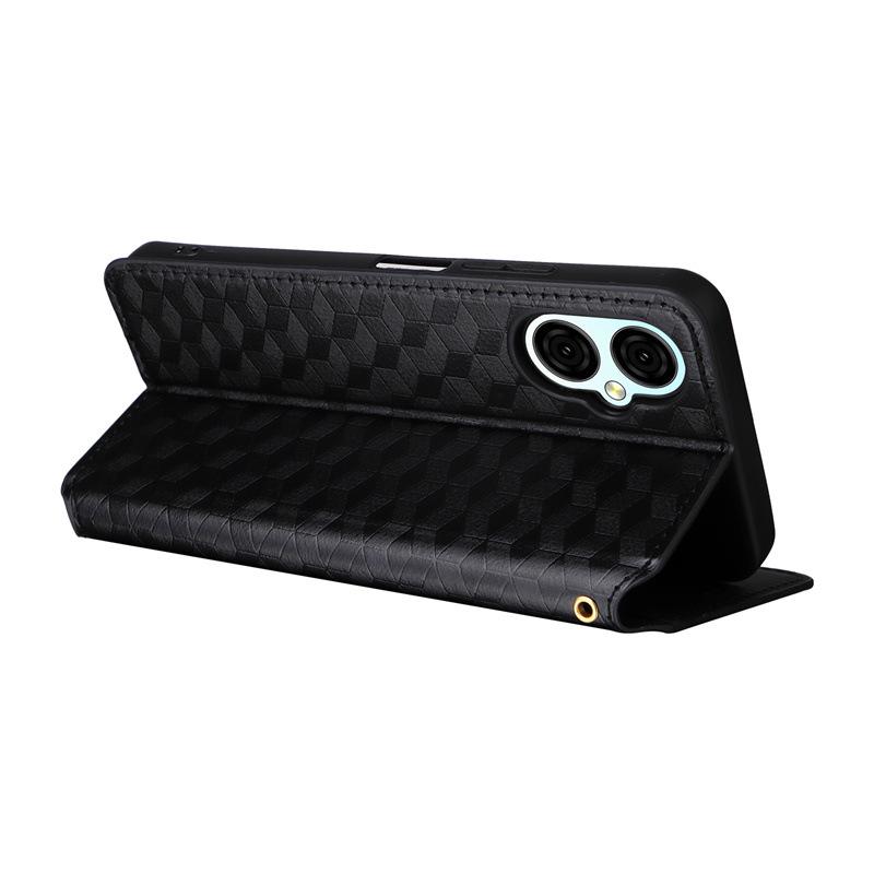 Compatible with BLU G53/G64: Leather Phone Case with Card Slot, Bracket, Magnetic Closure, Multi-Functional Protective Cover.