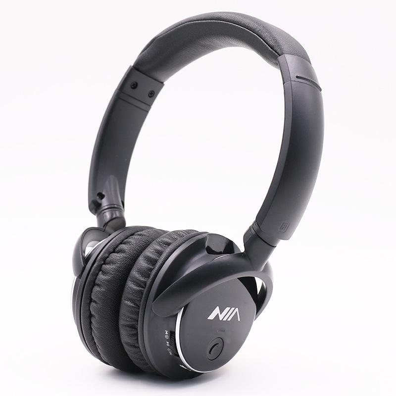 

NIA-Q1 Bluetooth Earphones with Card Slot and Radio, Classic Design, Earth Hot Selling, 300W. чорний