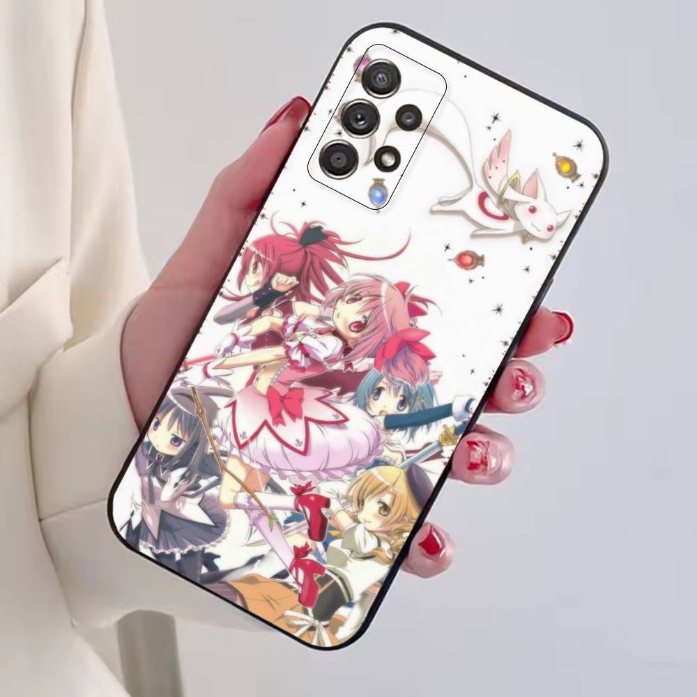 Anime Kaname Madoka Akemi Homura Phone Case Black Silicone Soft For Samsung S25,S24,S21,S22,S23,S30,Ultra,S20,Plus,Fe,Lite