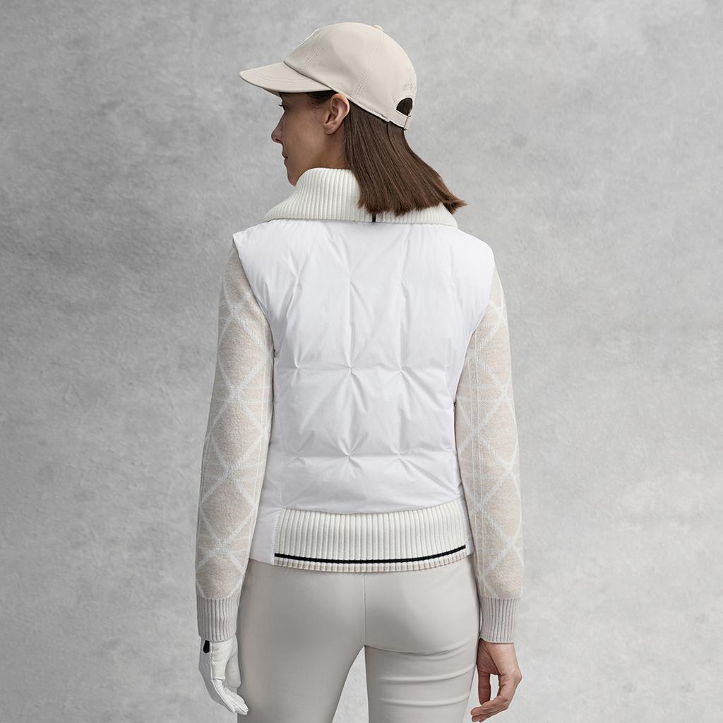 Fila Golf Series Fashion Simple Quality Casual Sports Golf Versatile Comfortable Goose Down Warm Down Vest Women Vest Jade-White A11W615904FWT
