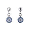 2026 Devil's Eye Geometric Blue Zirconia Ear Cuff Earrings