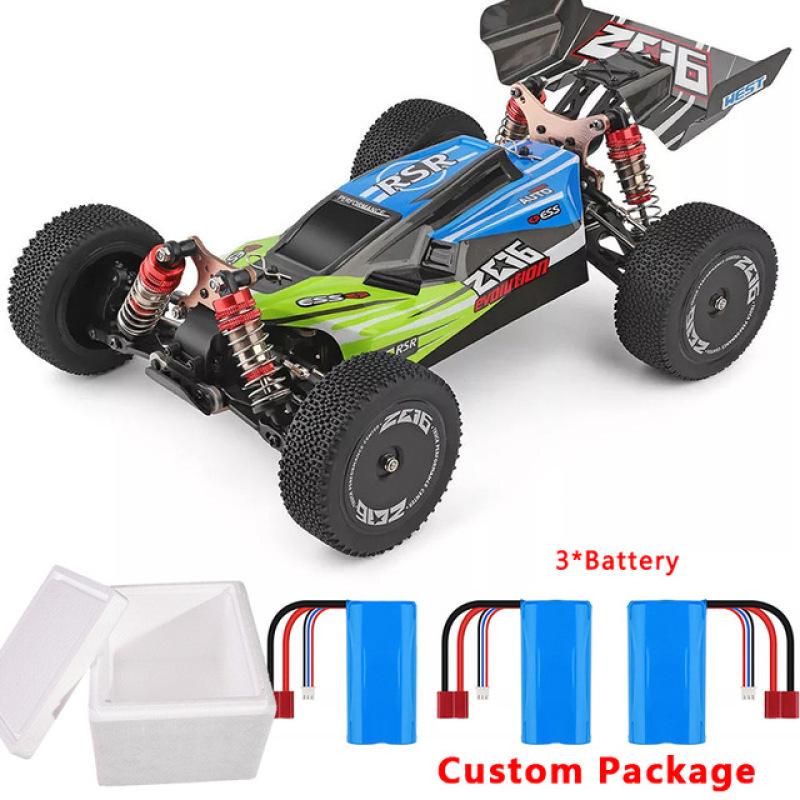 Wltoys 144001 1/14 2.4g 4wd მაღალი სიჩქარით რბოლა Rc მანქანის ავტომობილების მოდელები 60კმ/სთ (საბაჟო პაკეტი) არანაირი ფერი