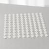 Clear LED Tape Fasteners, Plastic LED Ribbon Holders, with Two Opposing Prongs and Flat Mounting Bases for Direct Placement and Organized Routing