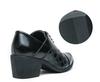 Men's Retro Leather High-Heeled Formal Shoes - Size 46, Pointed Toe, Low-Top, with Height Boost for Business or Wedding