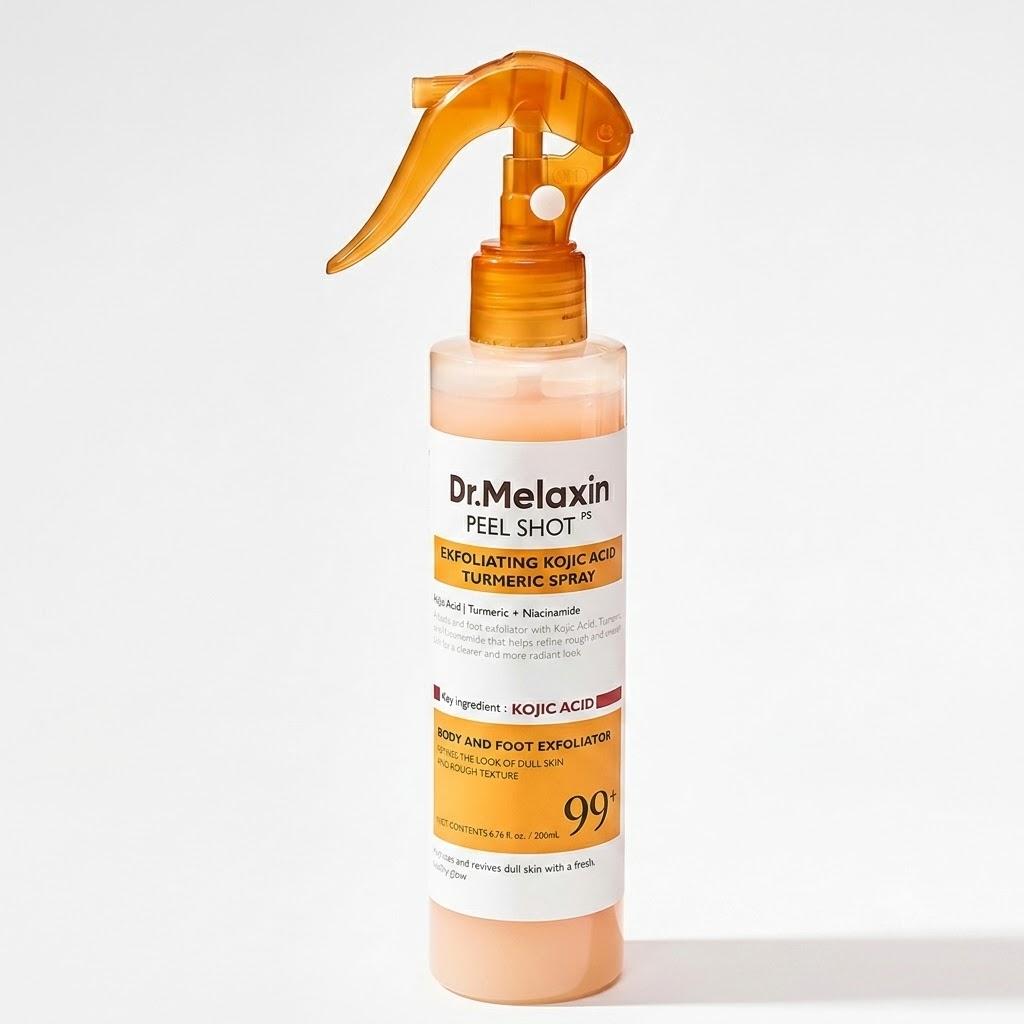 Dr. Melaxin Peel Shot Kojic Acid Turmeric Exfoliating Body Scrub Peeling Spray 200ml