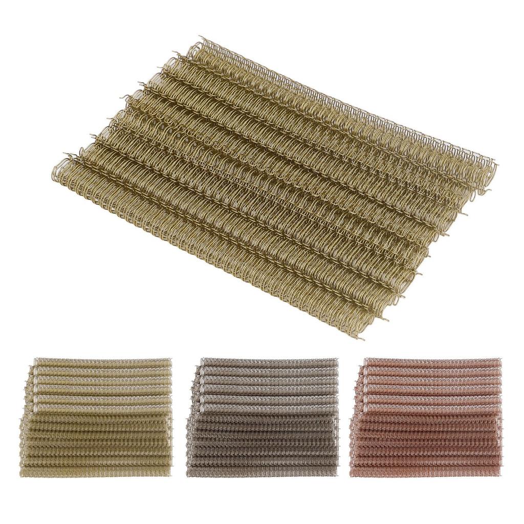 100Pcs Double Loop Wire Binding Spine 100 Sheet Capacity 3:1 Pitch 34 Loop 12.7mm Diameter Set Kit F