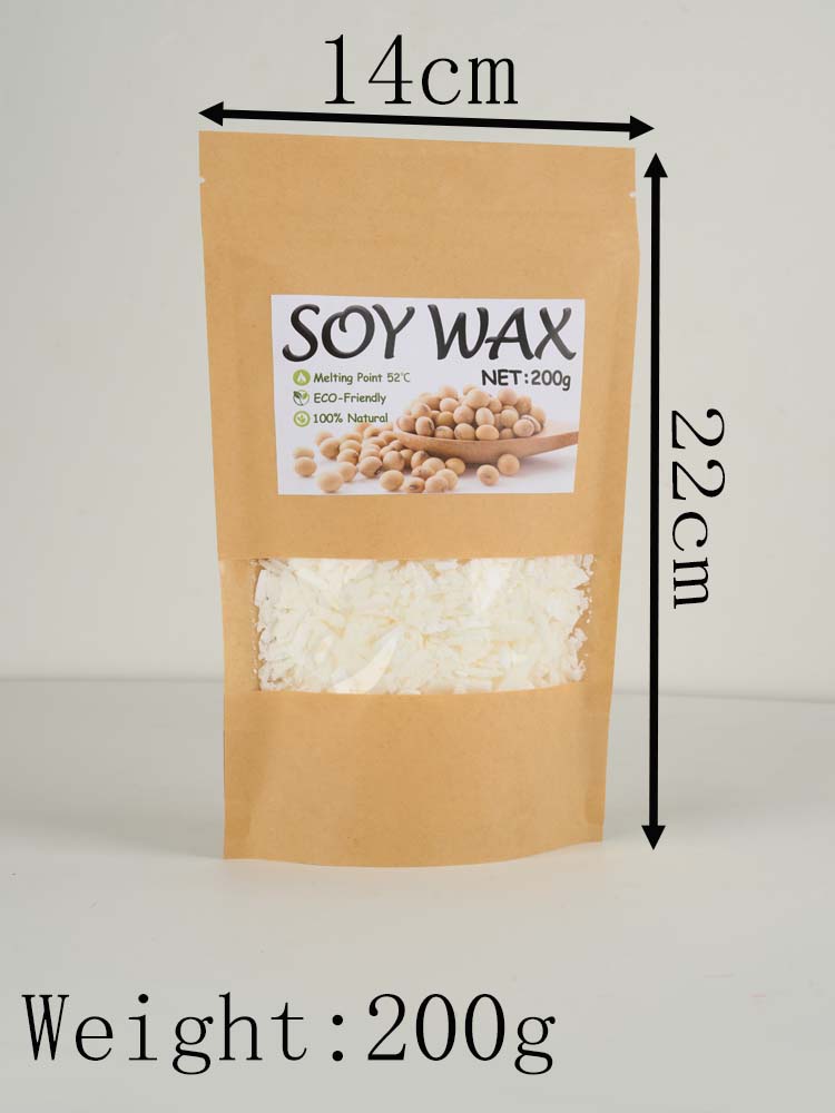 1 Pounds Pure White Soy Wax For DIY Handmade Candles Crafts 100% Additive-Free Scented Candle Raw Material Making Supplies Kit