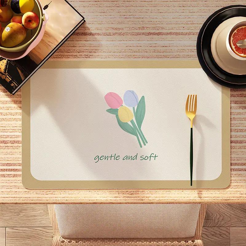Modern Minimalist Silicone Leather Placemat Waterproof Oil-Resistant Heat-Resistant Easy Clean Luxury Table Mat Dining Kitchen