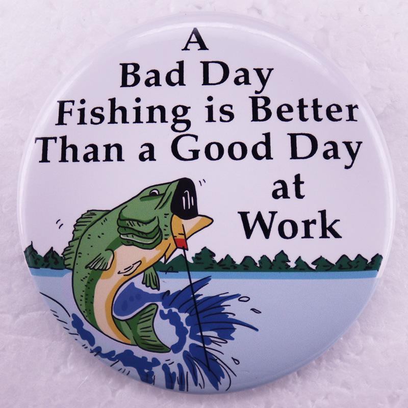 Fishing in Bad Weather Enamel Pin
