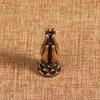 Retro Antique Handmade Brass Buddhism Praying Buddha Hand with Lotus Base Copper Desk Decor Mini Hand Pray Figurines Home Decor