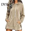 Autumn Winter Outfit Women Velvet Hoodie with Kangaroo Pocket, Long Sleeve Pullover Hooded Sweatshirt Sweatshirt, Loose Casual Drawstring Top for Fall
