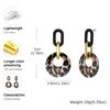 Vintage Black Leopard Print Circle Drop Earrings for Women, Exaggerated Personality Design Large Earrings, Fashion Jewelry Gift