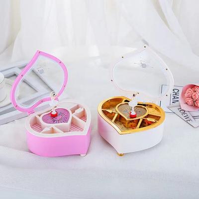 Cartoon Love Heart Spinning Dancing Ballet Girl Music Box Creative Eight-Note Music Box Couple Birthday Gift Desktop Decoration