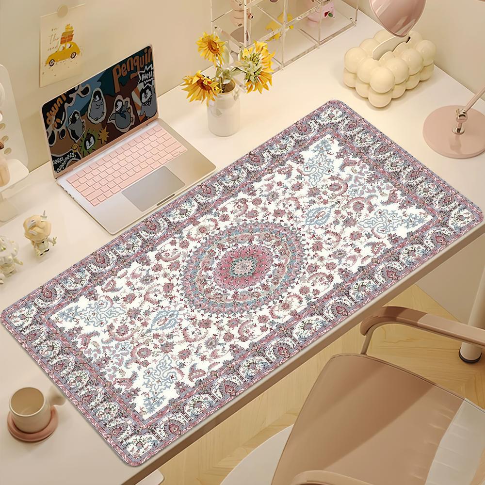 Persian Carpet Mouse Pad Large NonSlip Lockedge Desktop Computer Desk Mat Keyboard Writing Mousepad Office Gamer Student Gifts