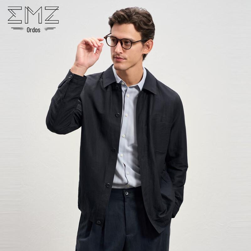 

EMZ Men s Linen Blend Casual Lapel Jacket 2XL