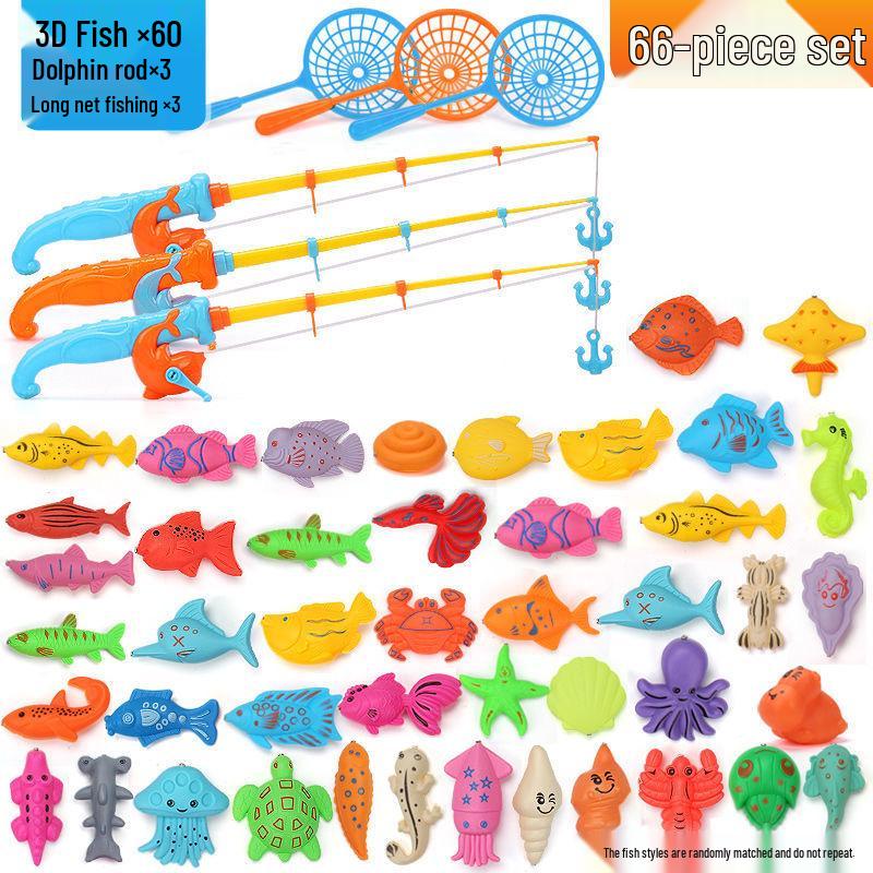 Children's Magnetic Fishing Toy Pool: Pretend Play & Educational Summer Water Game for Boys & Girls
