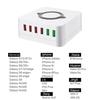 6-Port USB Qi Fast Wireless Charger Dual Quick Charge QC3.0 Charging Station