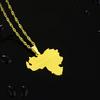 Unisex Elegant Venezuela Map Flag Pendant Necklace - Fashionable Stainless Steel Jewelry
