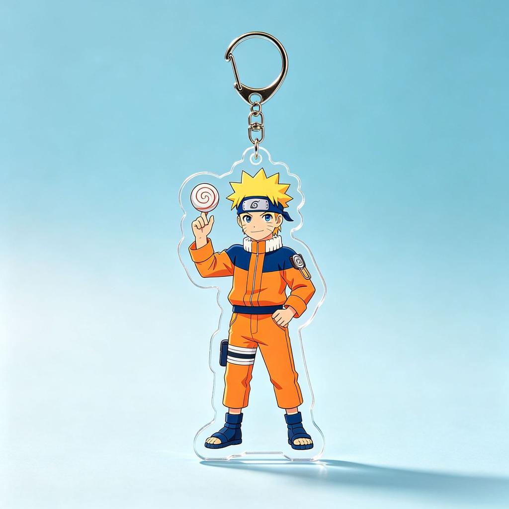 Cute Cartoon Ninja Acrylic Keychain Kawaii Anime Style Single Character Pendant Transparent Charm Bag Car Hanging Adult Fan Gift