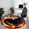1pc Heart Fire Office Round Area Rug, Indoor Mat Suitable ForOffice, Under Office Chairs Bedroom Living Room Home Decor T188